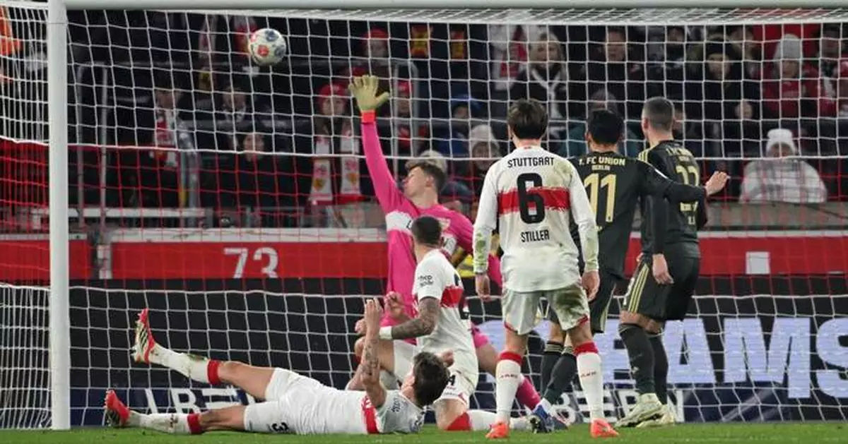 Jeong scores late as Union Berlin draws 1-1 at Stuttgart