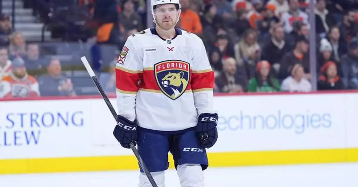 Tobias Bjornfot scores twice, tripling his career total as Panthers beat Blackhawks