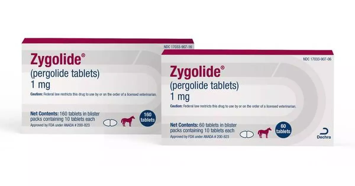 Dechra Announces FDA Approval of Zygolide® (pergolide tablets) for the Control of Clinical Signs Associated with Pituitary Pars Intermedia Dysfunction (Equine Cushing’s Disease) in Horses