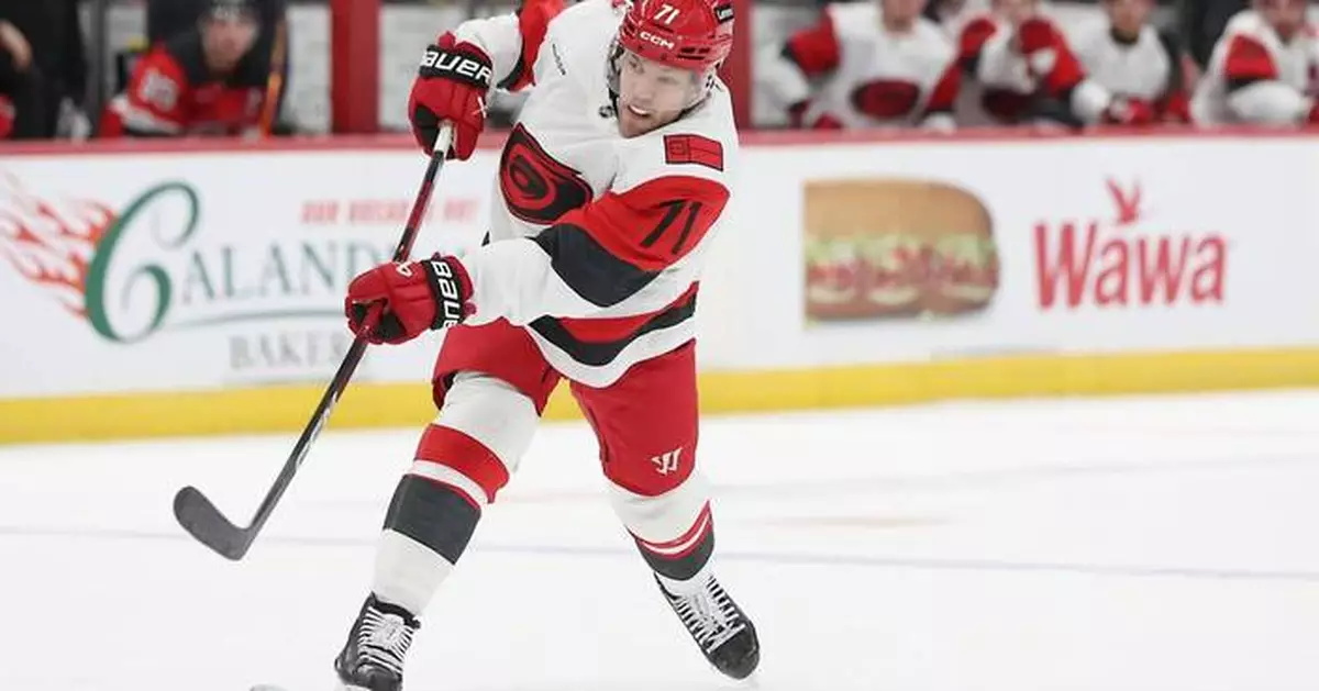 Hall has goal and assist as Hurricanes beat Devils 3-1 to snap 3-game losing streak