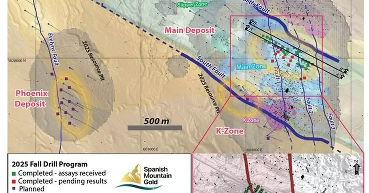 Spanish Mountain Gold Drilling Intersects 102.36 Metres Grading 0.92 g/t Gold With a High-Grade Subset of 17.00 Metres of 2.12 g/t Gold