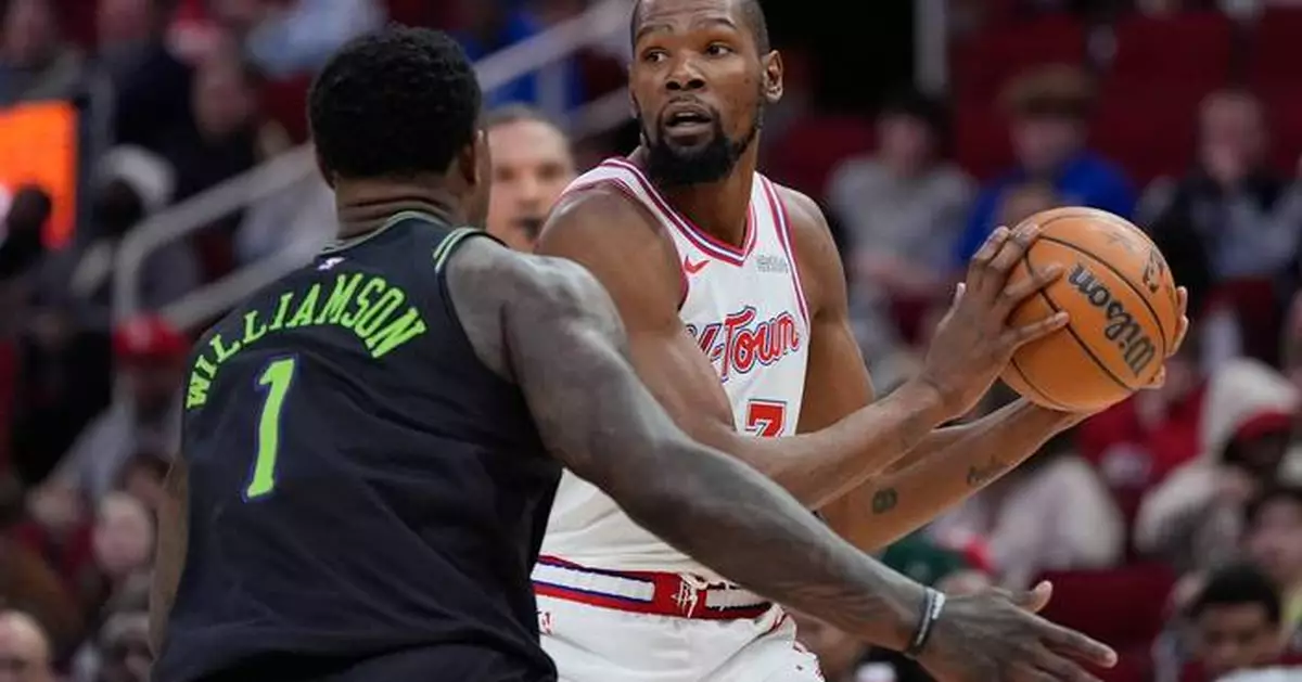 Durant passes Nowitzki for 6th place on NBA career scoring list as Rockets beat Pelicans 119-110