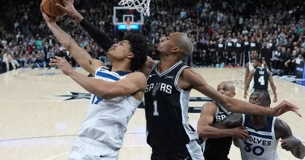 Wembanyama helps Spurs fend off season-high 55 points from Edwards as Spurs top Timberwolves