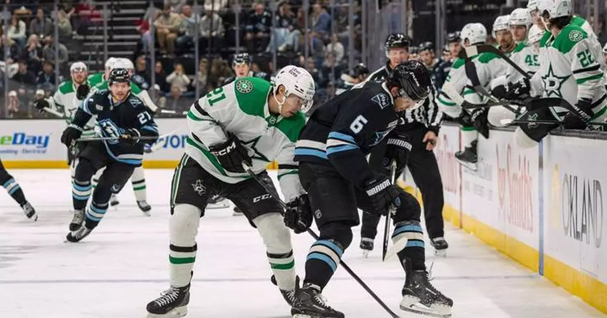 Marino scores in third period to give Utah Mammoth 2-1 win over Dallas Stars