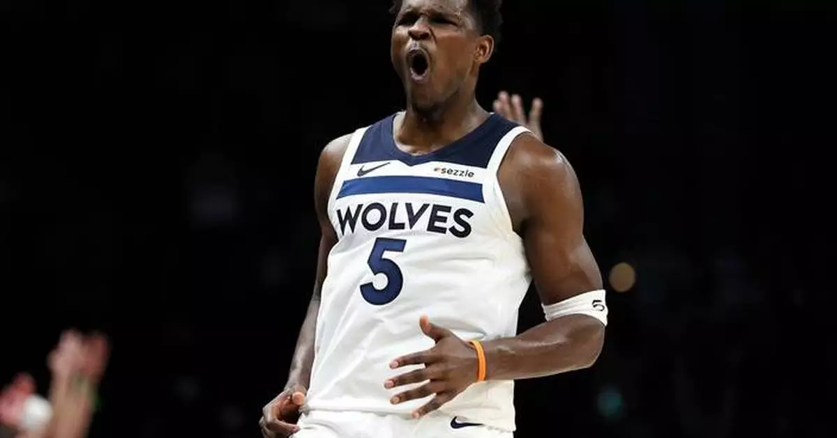 Anthony Edwards, the 3rd-youngest player in NBA history to reach 10,000 career points: 'It's cool.'