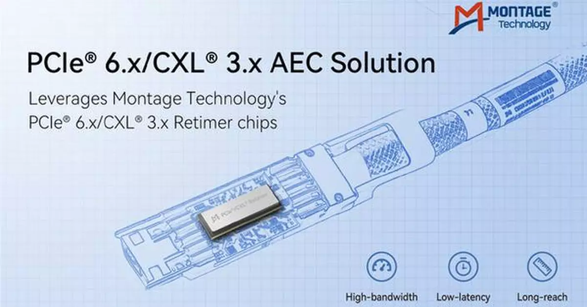 Montage Technology Launches PCIe® 6.x/CXL® 3.x AEC Solution to Enable High-Efficiency Interconnects for Next-Generation Data Centers