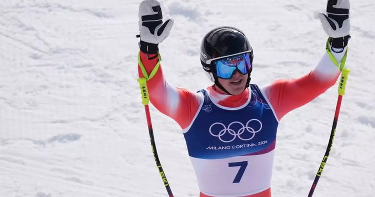 Swiss ski racer Franjo von Allmen wins super-G for 3rd Olympic gold at Milan Cortina Games