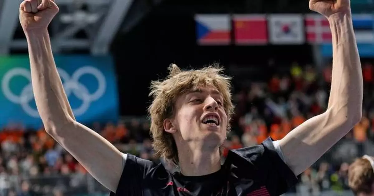 Czech speedskater Metodej Jilek wins the Olympic 10,000 gold at age 19 after a silver in the 5,000