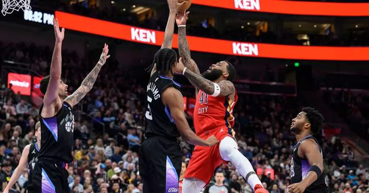 Bey scores 42 points, Pelicans beat Jazz 129-118 to open 2-game set in Utah