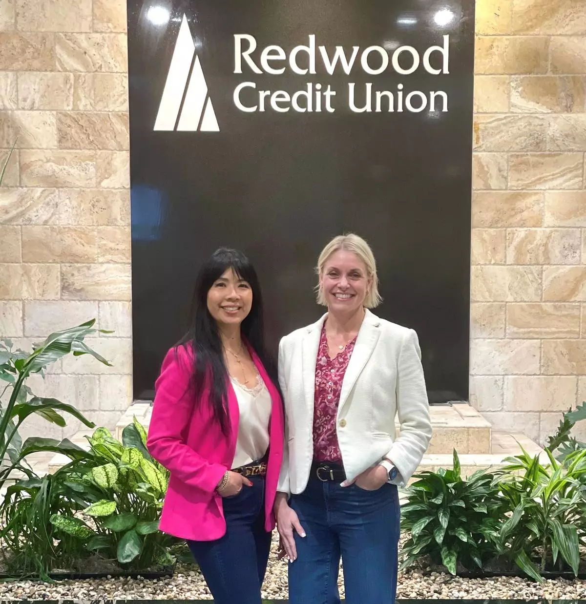 Women represent about 60% of Redwood Credit Union’s workforce, including key roles such as Chief Operating &amp; Risk Officer Mishel Kaufman, left, and Chief Financial Officer Kristen Mahlmann.