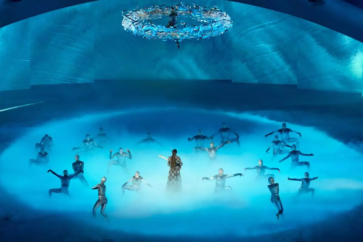 Artists performs during the closing ceremony of the 2026 Winter Olympics, in Verona, Italy, Sunday, Feb. 22, 2026. (AP Photo/Bernat Armangue)