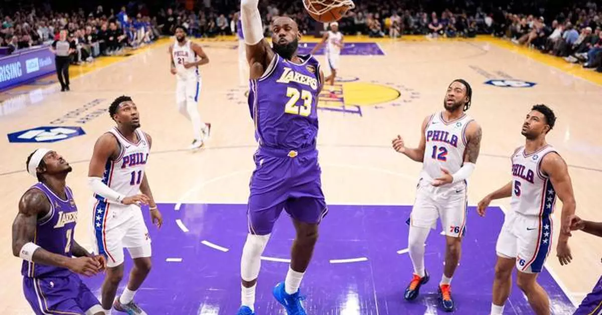 Austin Reaves scores 35, Lakers overcome Luka's injury departure for 119-115 win over Sixers