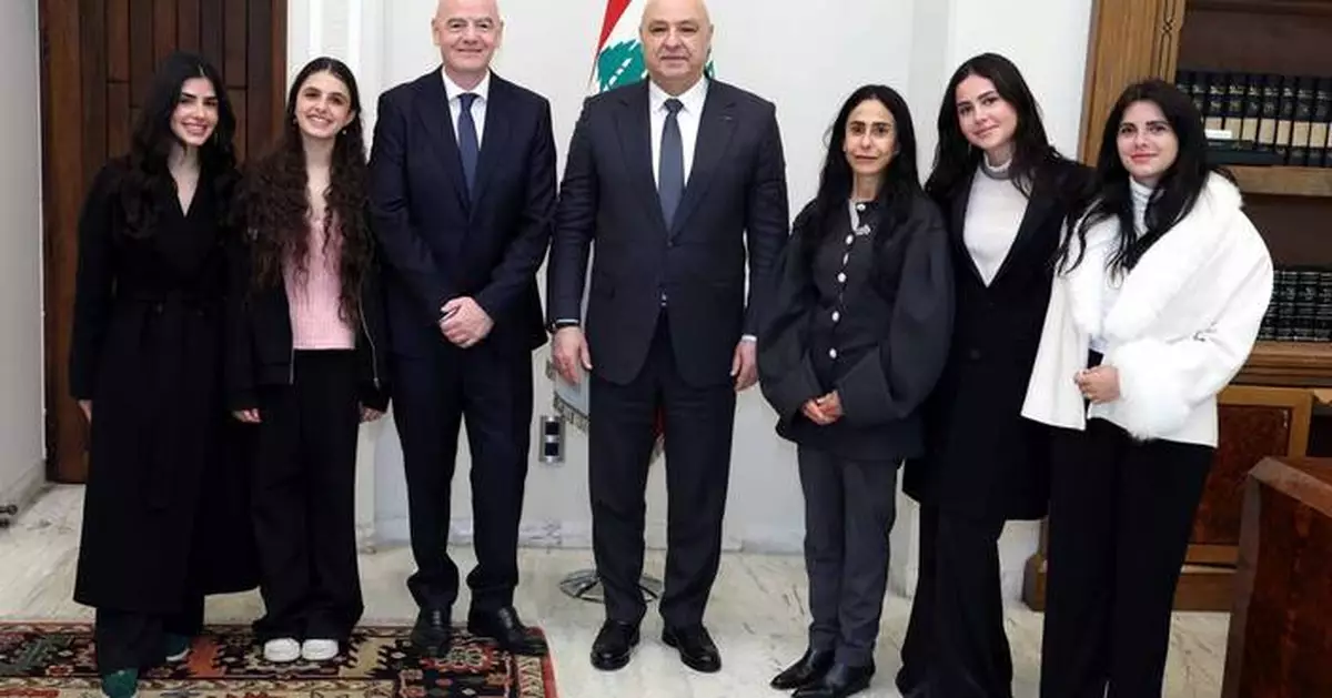 FIFA President Infantino celebrates in Beirut after receiving a Lebanese passport
