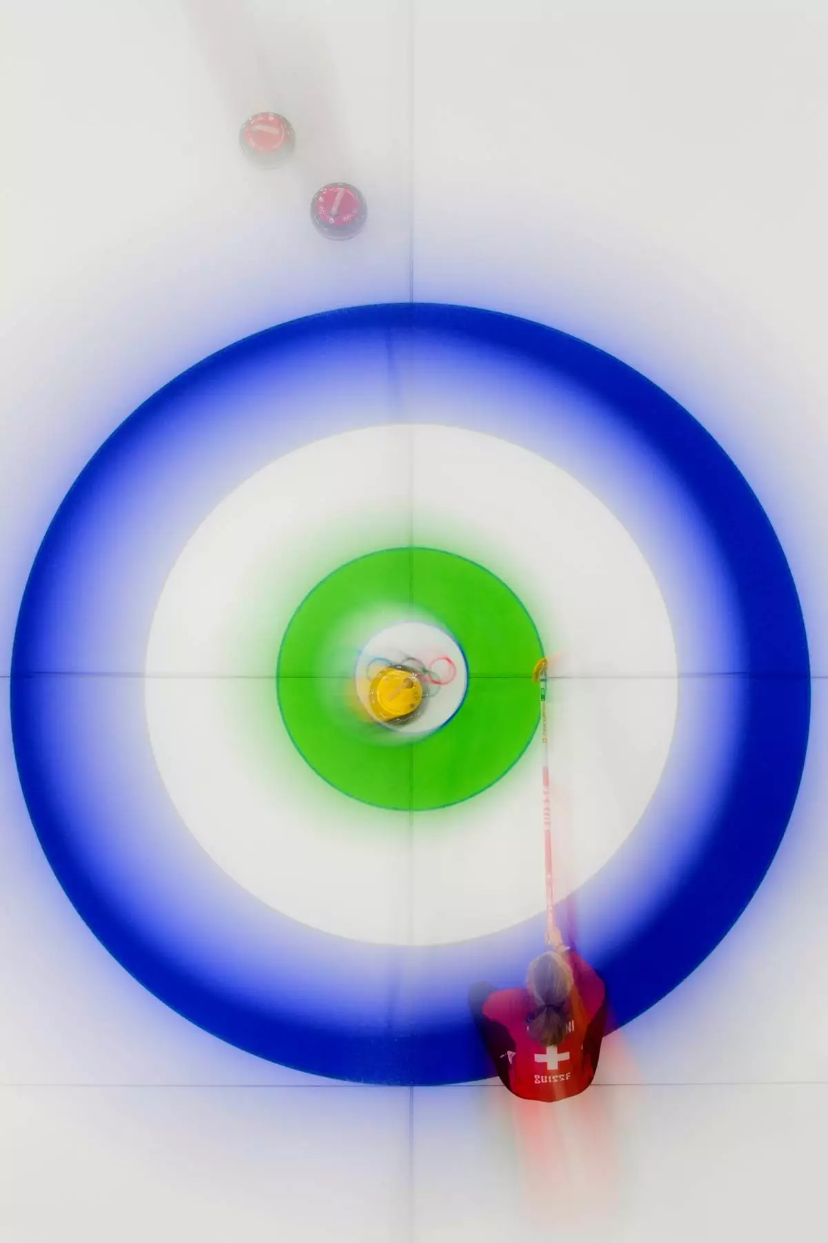 Switzerland's Silvana Tirinzoni competes against Denmark during the women's curling round robin session at the 2026 Winter Olympics, in Cortina d'Ampezzo, Italy, Feb. 18, 2026. (AP Photo/Christophe Ena, File)