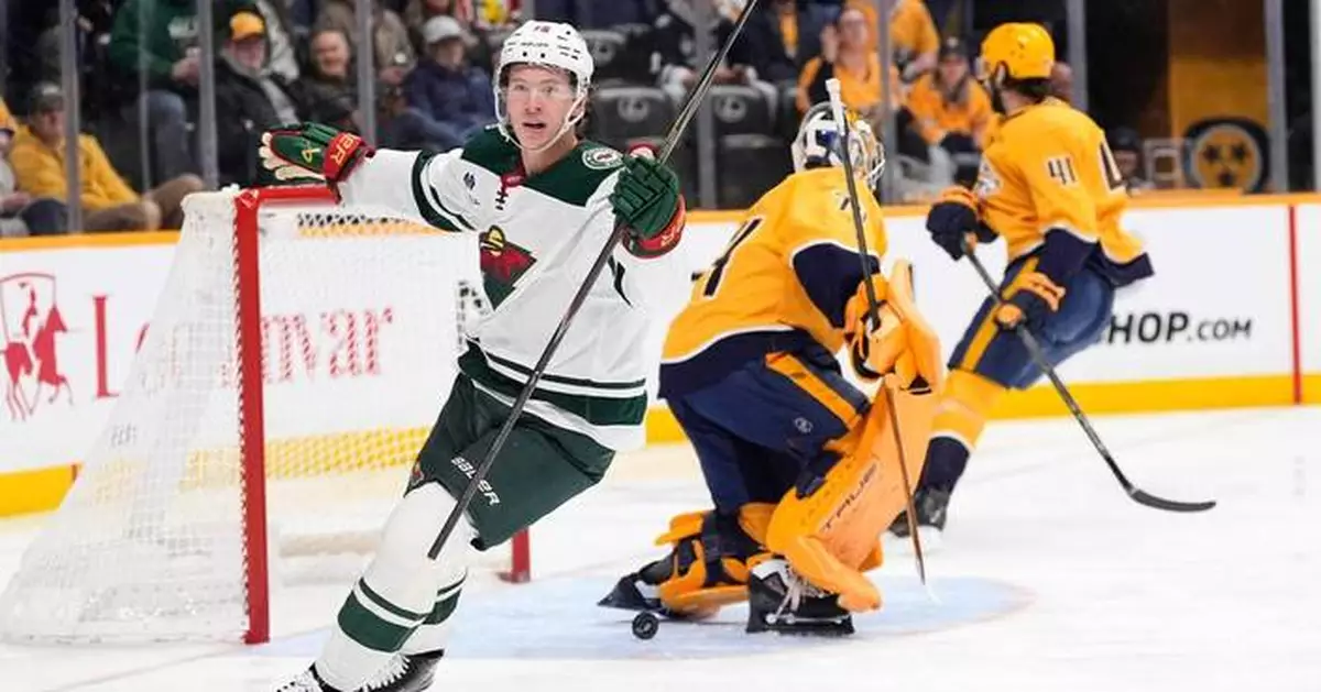 Boldy nets early hat trick and Spurgeon scores in OT as Wild beat Predators 6-5