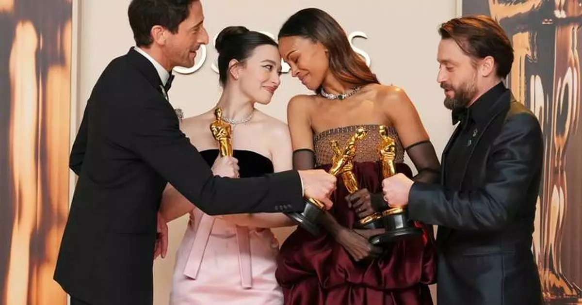 Oscars will bring back last year's acting winners — Saldaña, Culkin, Madison and Brody — to present