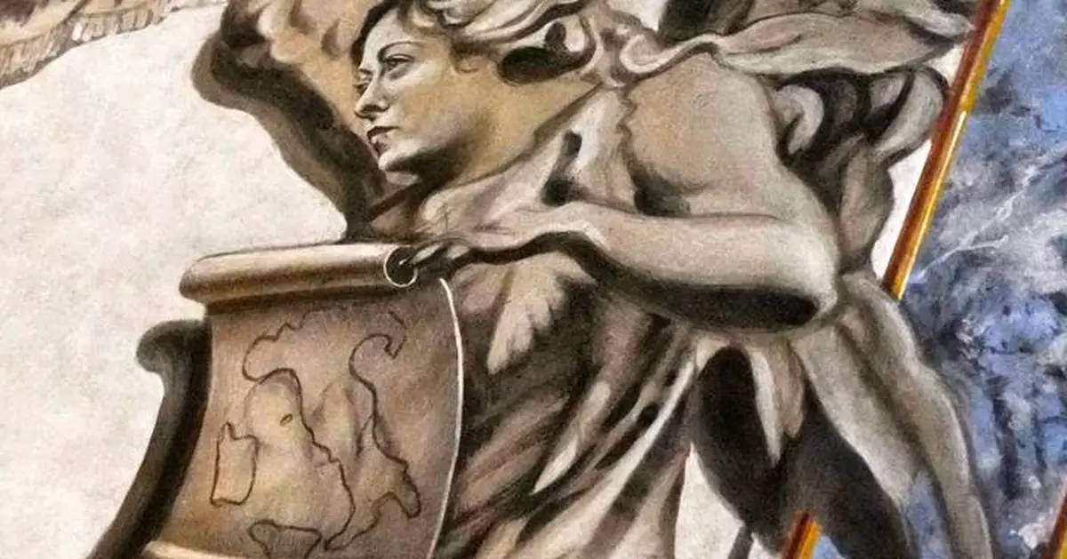An angel resembling Italy's Meloni is painted over after an outcry from church and state