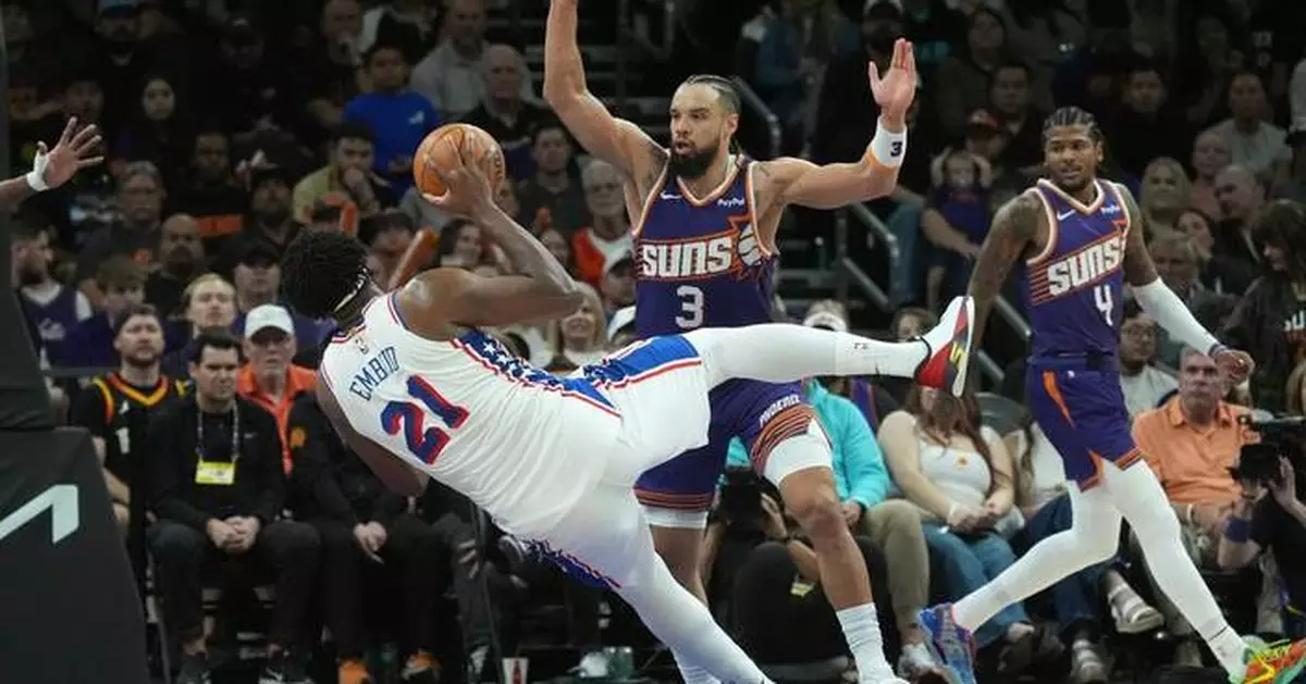 76ers star Joel Embiid sits out against Trail Blazers to rest right knee after an off day