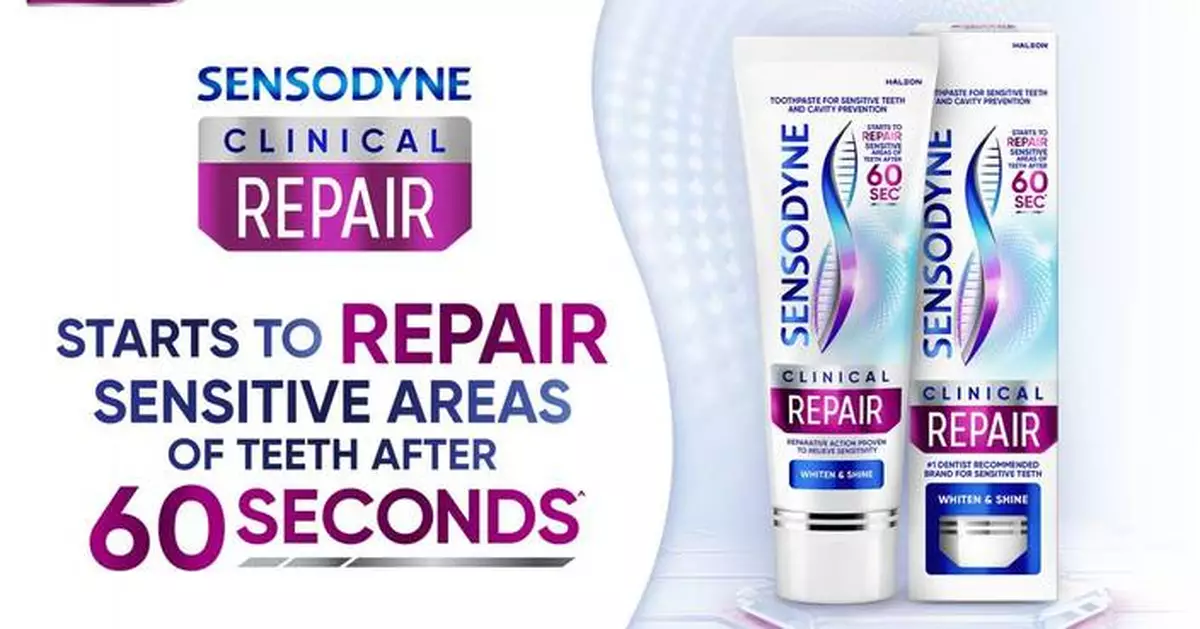 New Sensodyne Clinical Repair Toothpaste Launches with Breakthrough Formula for Rapid, Clinically Proven Sensitivity Relief