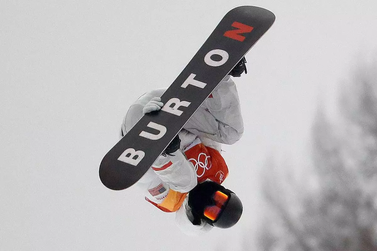 FILE -Shaun White, of the United States, jumps during the men's halfpipe finals at the 2018 Winter Olympics in Pyeongchang, South Korea, Feb. 14, 2018. (AP Photo/Lee Jin-man, File)