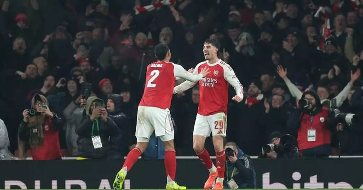 Havertz sinks former club as Arsenal reaches English League Cup final by beating Chelsea