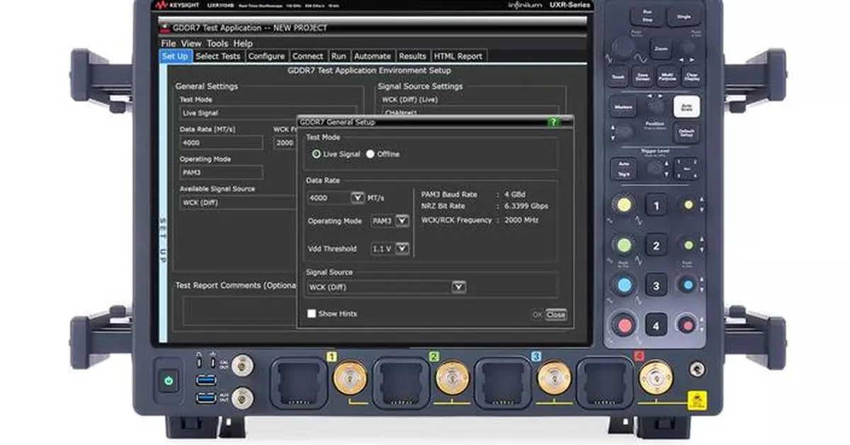 Keysight Introduces PAM3 Signaling with New GDDR7 Transmitter Compliance Solution for Next-Generation Graphics Memory