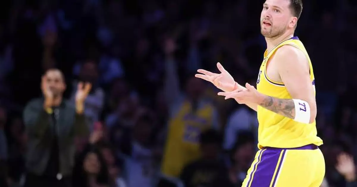 Luka Doncic scores 38 and the Lakers hold off the Clippers 125-122 to split LA rivals' season series
