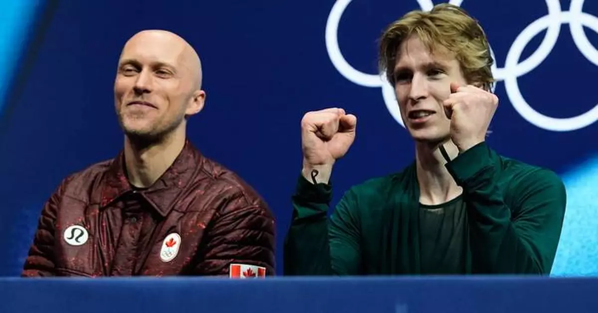 French skating coach grabs spotlight with jacket swaps at Olympics
