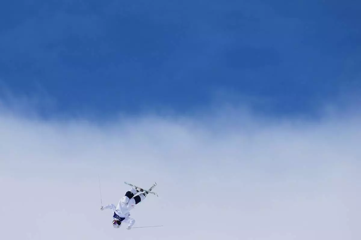 United States' Jaelin Kauf competes during the women's freestyle skiing moguls qualifications at the 2026 Winter Olympics, in Livigno, Italy, Wednesday, Feb. 11, 2026. (AP Photo/Gregory Bull)