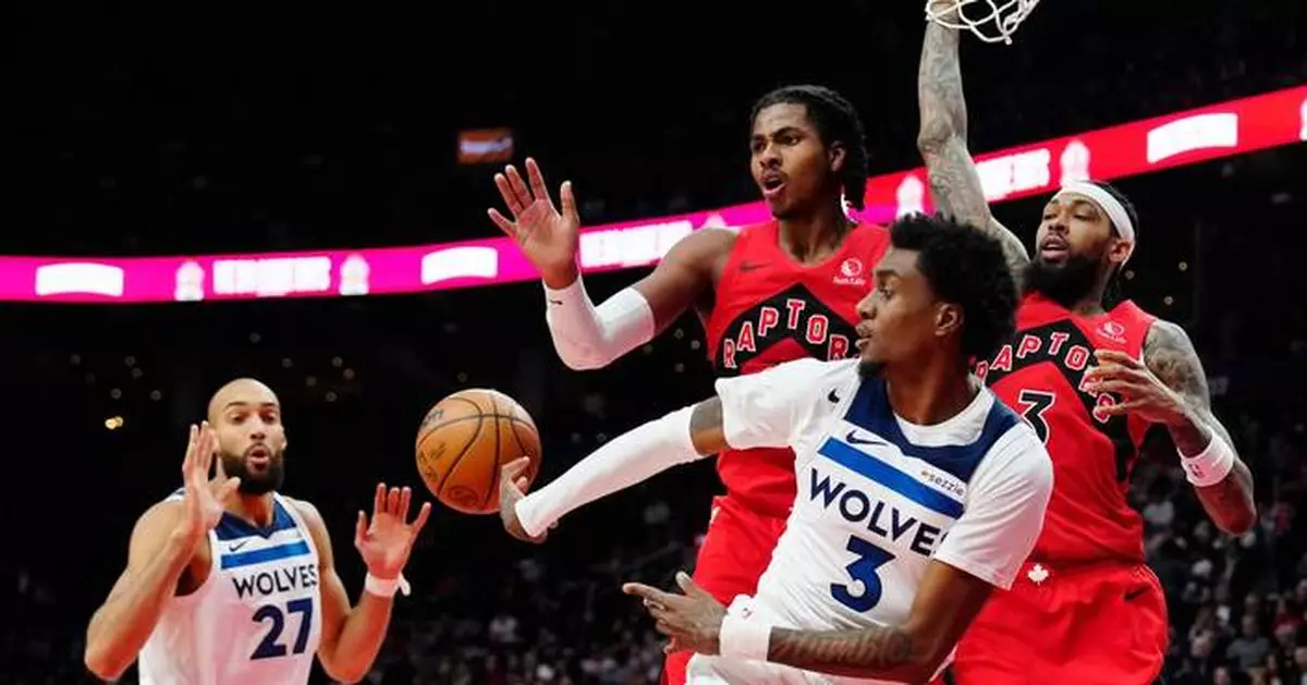 Edwards scores 30 points as Timberwolves rally for 5th win in six games, beat Raptors 128-126