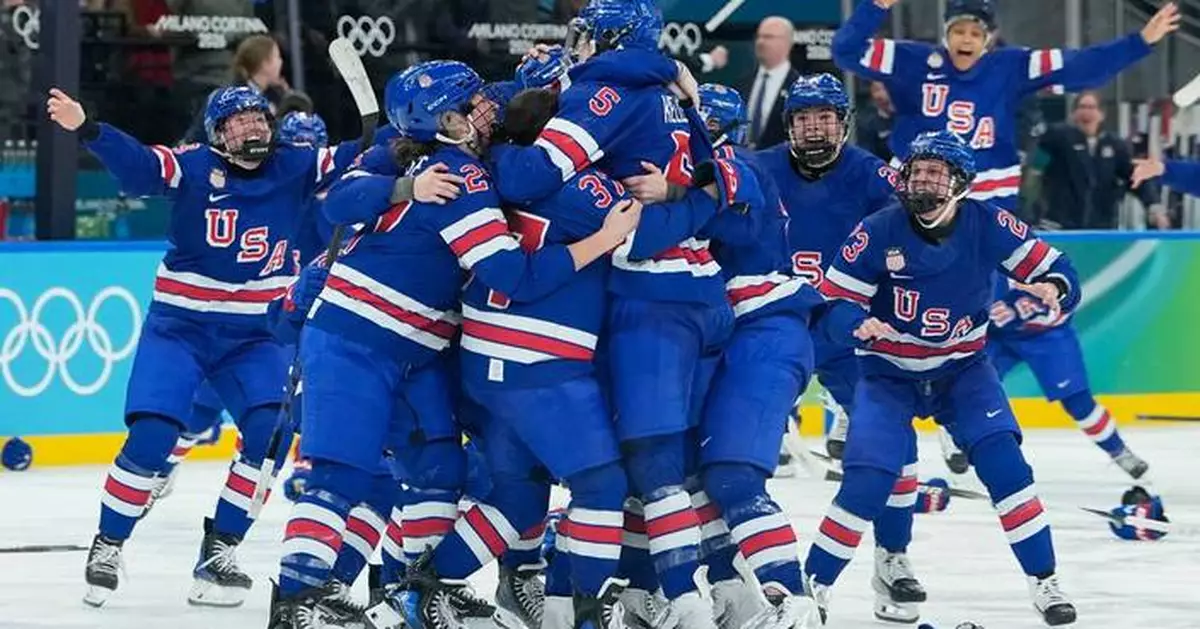 Photos show United States triumph to win third Olympic gold in women's hockey