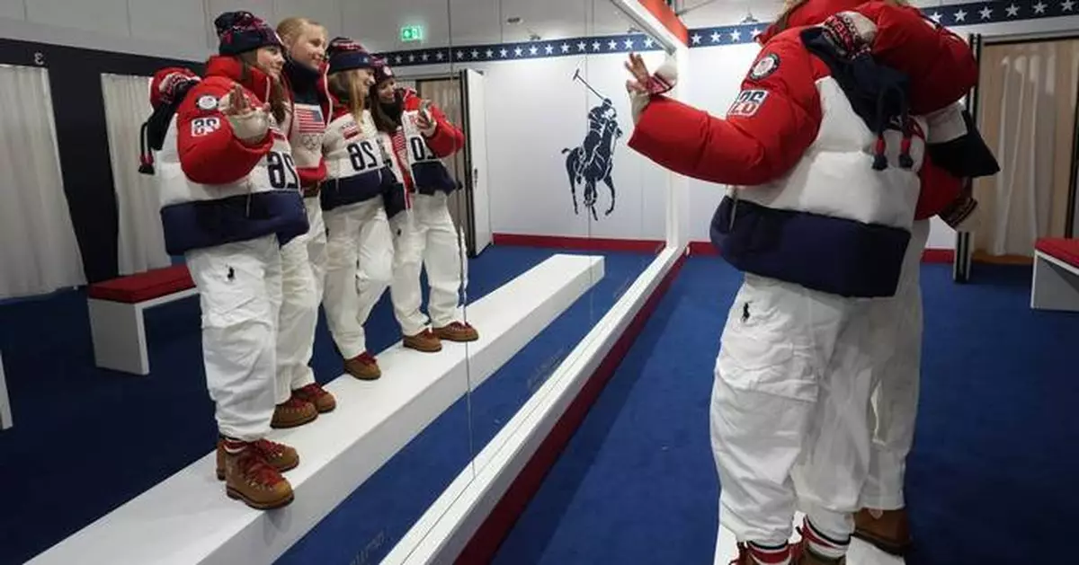 US Olympians are greeted at Milan's airport with star-spangled Ralph Lauren uniforms