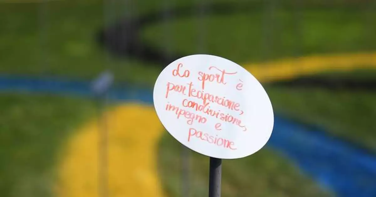 Olympic art project in a Milan park invites the public to 'reflect' on the Games' spirit