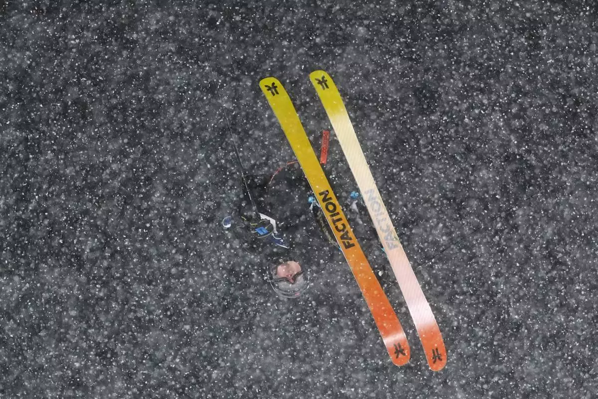 Norway's Tormod Frostad competes during the men's freestyle skiing big air finals at the 2026 Winter Olympics, in Livigno, Italy, Tuesday, Feb. 17, 2026. (AP Photo/Lindsey Wasson)