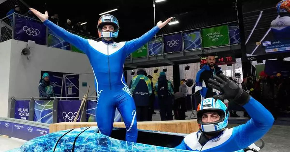 Last at halfway, smiling at the finish: Israel’s first Olympic bobsled run