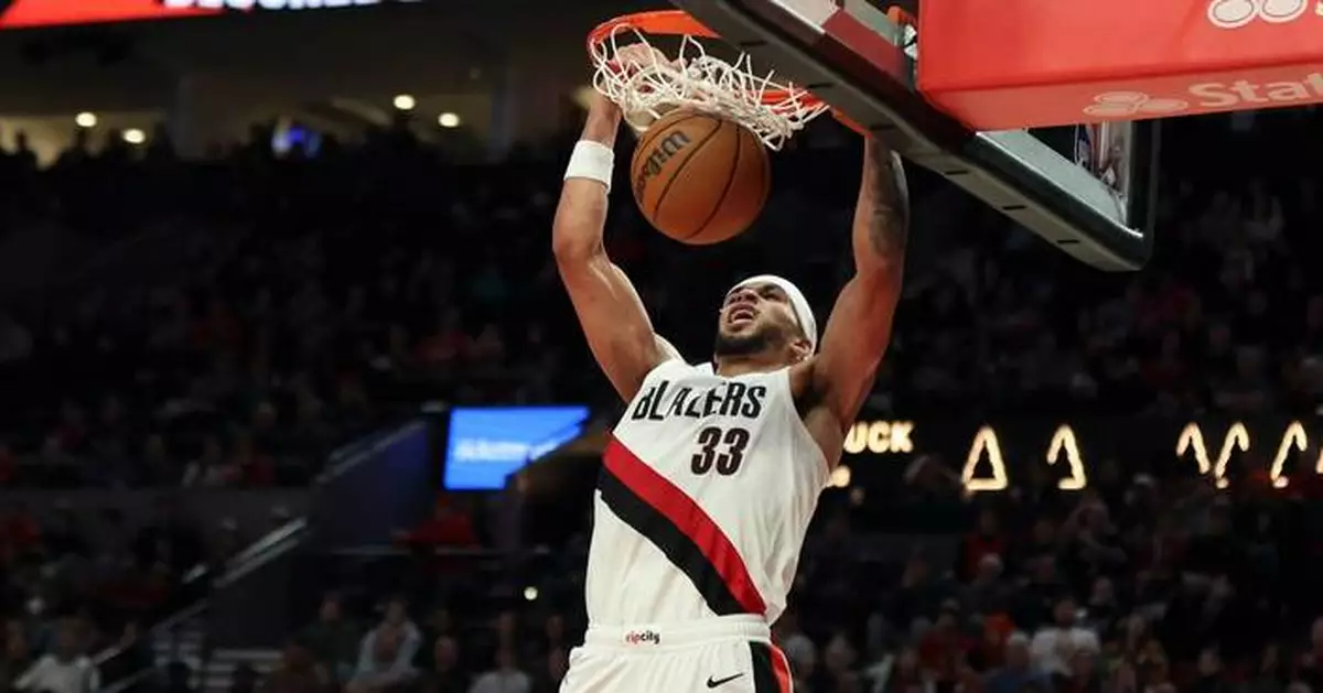 Camara has a career night and the Trail Blazers use a 49-point third quarter to top 76ers 135-118