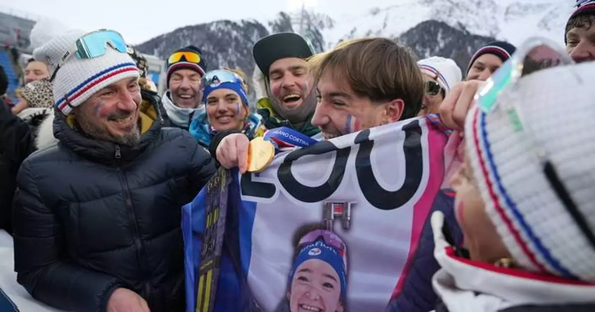 Almost 20,000 biathlon fans reach deafening levels as they sing and cheer their heroes
