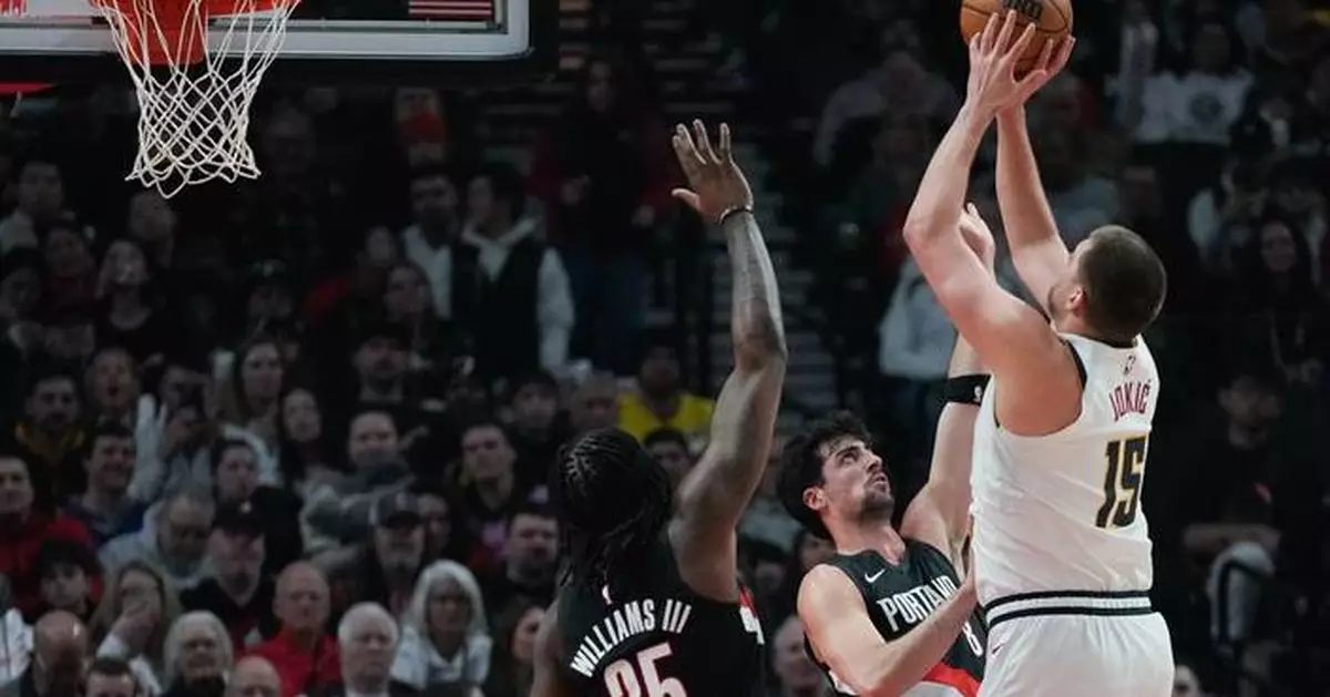 Nuggets rout Trail Blazers 157-103 for the most points on the road in franchise history