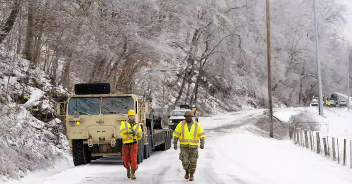 Snow hits the Carolinas as low temps compound power outage woes elsewhere from last weekend's ice