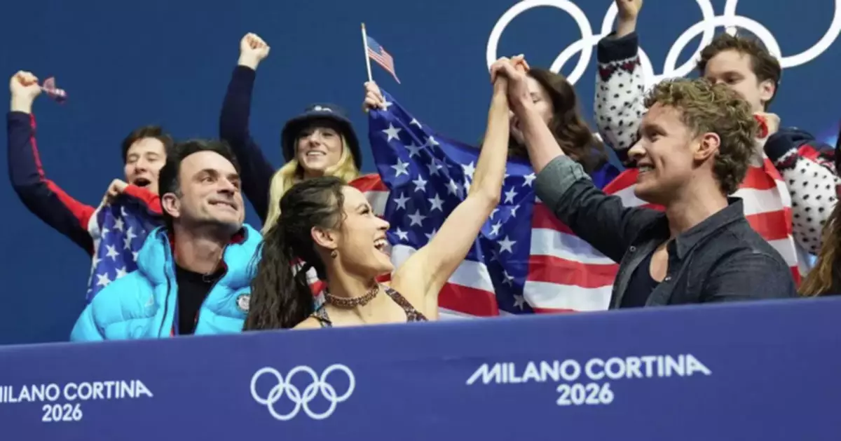 Chock and Bates rock as reigning champ US leads team figure skating event at Milan Cortina Olympics