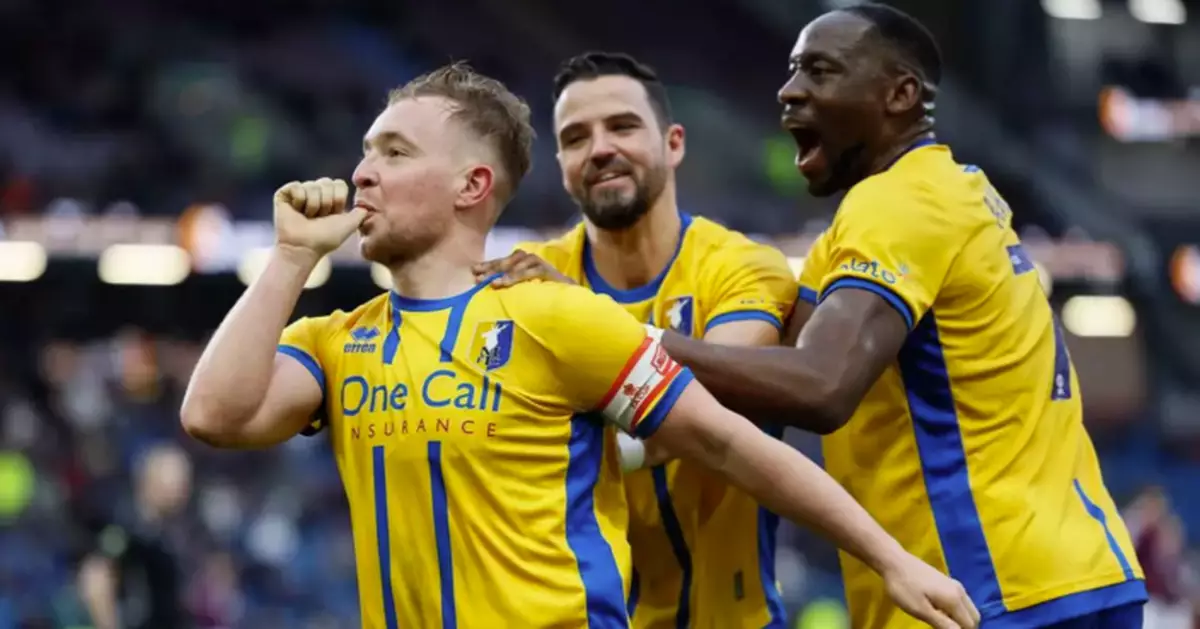 Third-tier Mansfield stuns Premier League team Burnley for another FA Cup shock