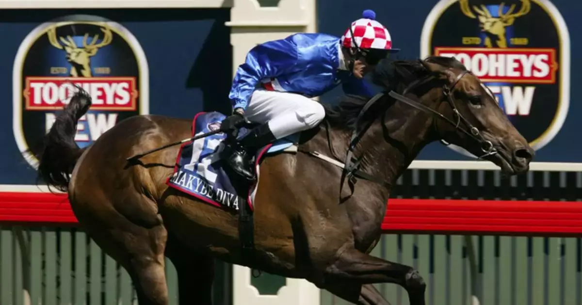 Three-time Melbourne Cup-winning horse Makybe Diva dies at 26