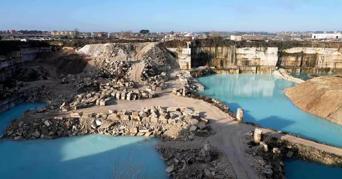 The travertine quarries that built ancient Rome are carving rock for a new generation of temples
