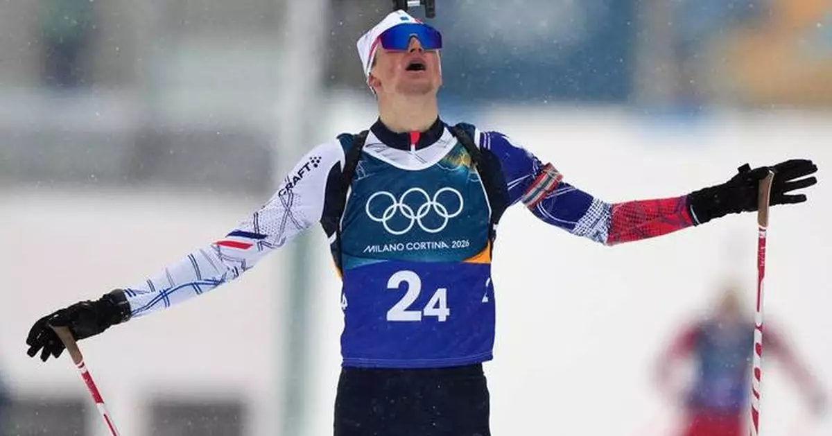 France upsets Norway to win the Olympic men's biathlon relay for the first time