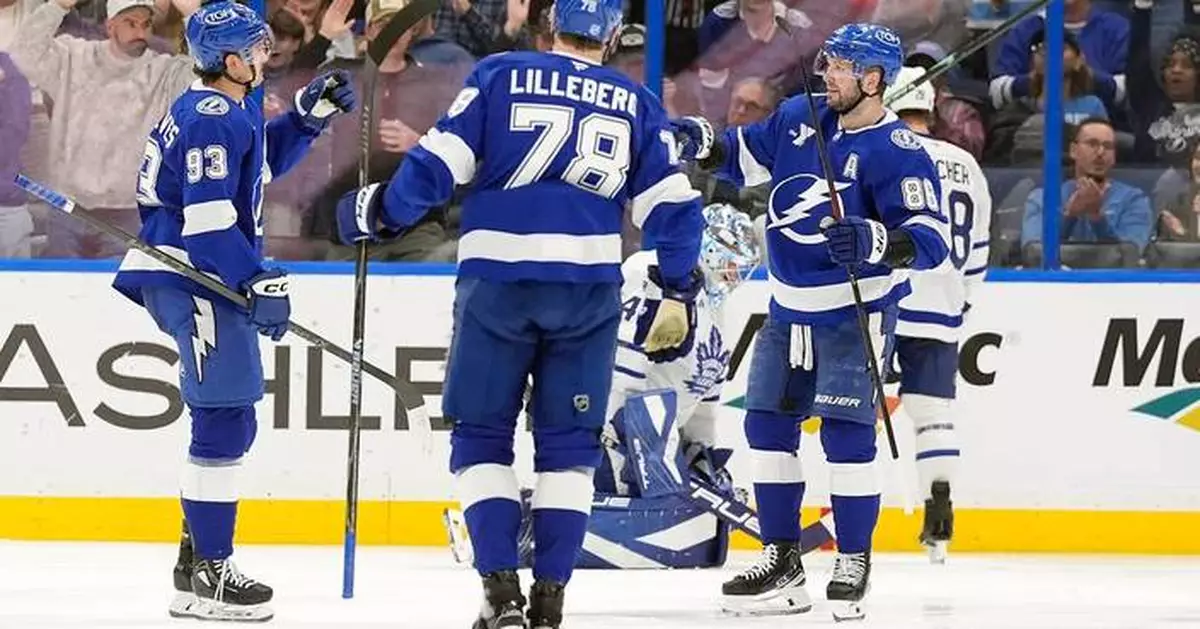 Kucherov hits 30 goals again as Lightning roll past Maple Leafs 4-2 for 6th straight win