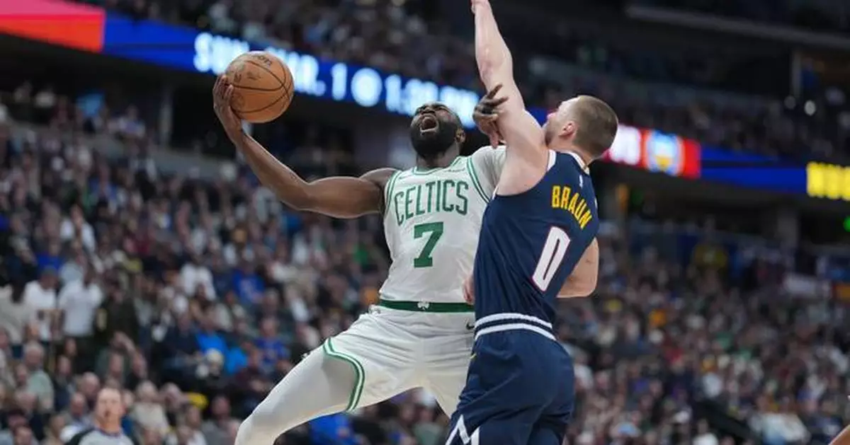 Jokic has 30 points and 12 rebounds in the Nuggets' 103-84 win over the Celtics
