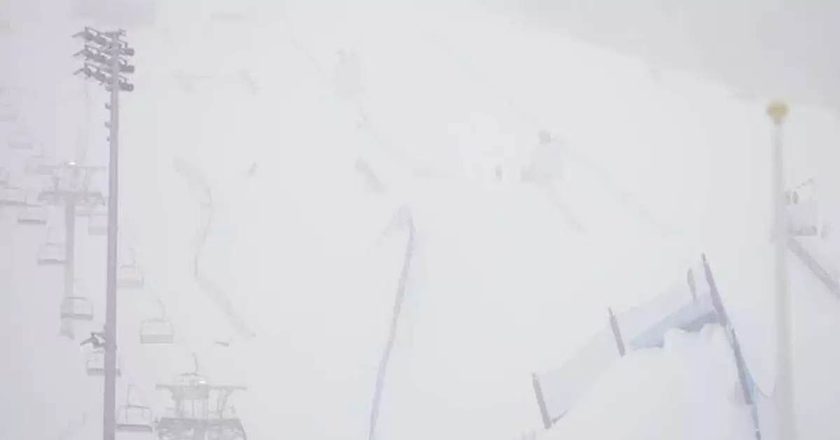 Snowstorm disrupts schedule of Olympic slopestyle and freestyle events in Italian Alps