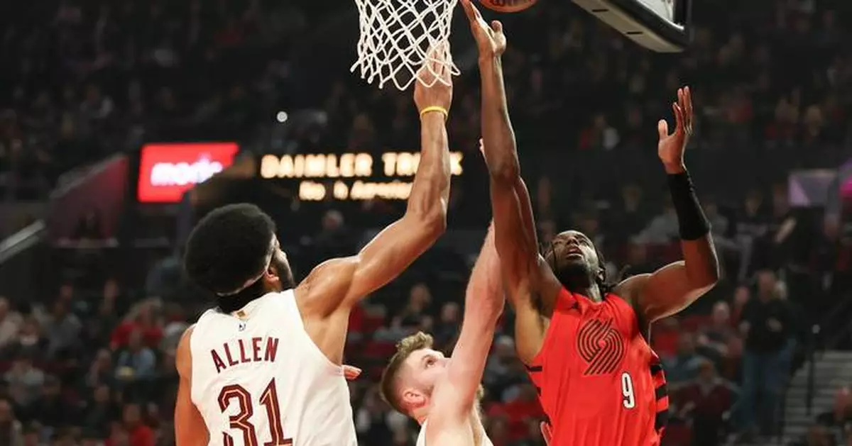 Jarrett Allen scores career-high 40 points as the Cavaliers beat the Trail Blazers 130-111