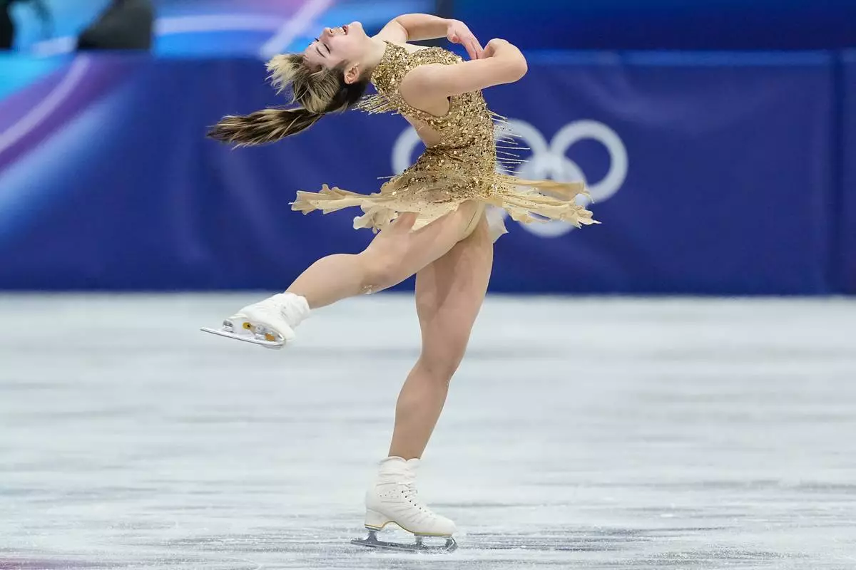 Alysa Liu of the United States competes during the women's figure skating free program at the 2026 Winter Olympics, in Milan, Italy, Thursday, Feb. 19, 2026. (AP Photo/Natacha Pisarenko)