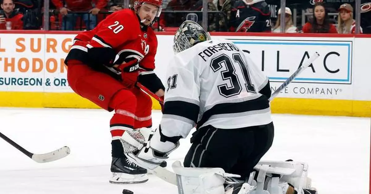 Aho's overtime goal lifts Hurricanes to 3-2 win over Kings
